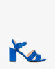 Sandale en simili cuir bleu