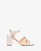 Sandale en simili cuir écrue