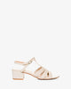 Off-white faux leather sandals