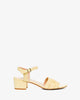 Sandale en simili cuir jaune