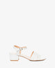 Sandale en simili cuir blanc
