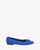 Flat ballerinas in blue faux suede