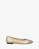Ballerinas aus lederimitat in gold