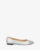 Ballerinas aus lederimitat in silber