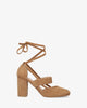 Chaussures à talon en suédine marron