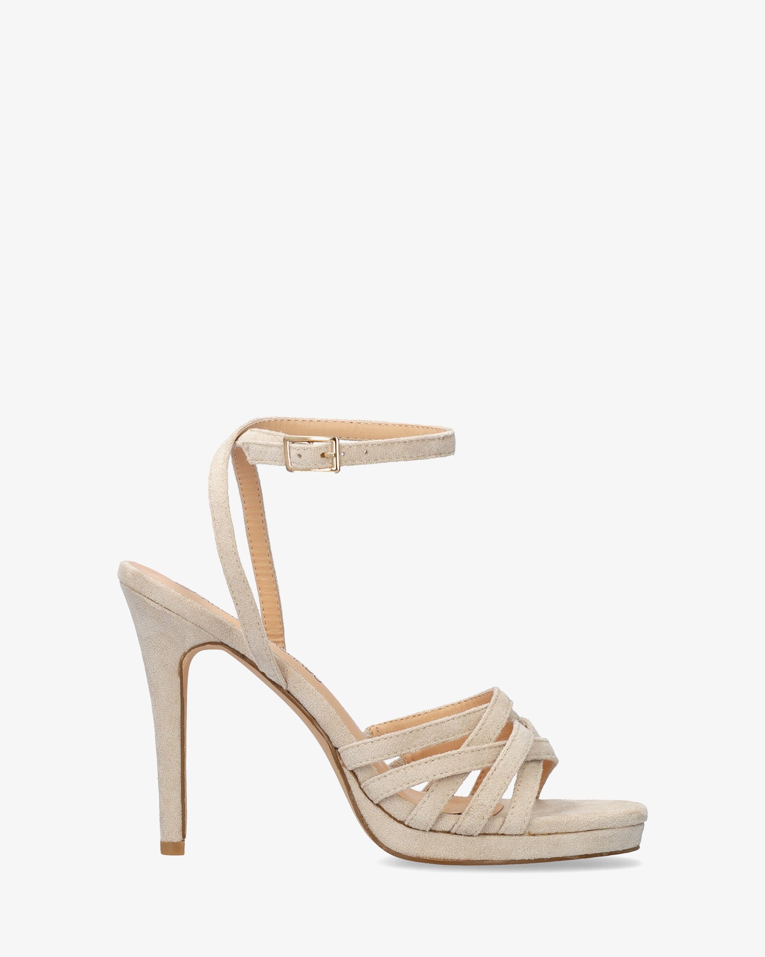 CHATTAWAK Damen Sandale Mit Kleinem Absatz - Beige, Größe 38, Innensohle Aus Leder