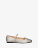 Mary jane flacher ballerina in soft altsilber farbe