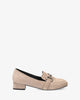 Mocasín con tacón en símil ante gris