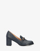 Mocasín con tacón en soft marino