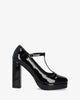 Salome shoe in patent black