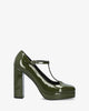 Salome shoe in patent green