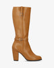 Bottes hautes en soft camel