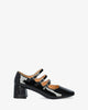 Heeled mary jane in black patent