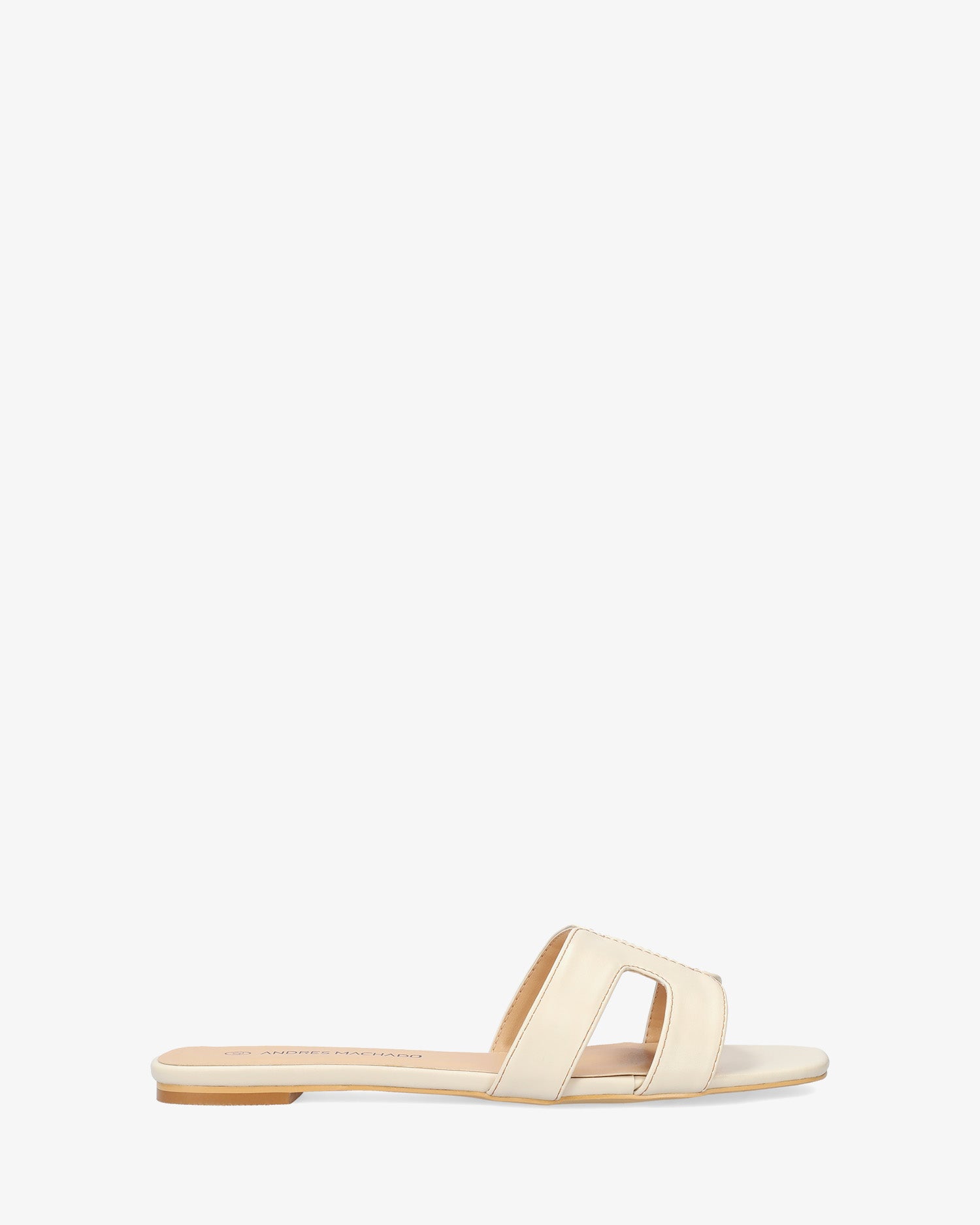 Flat soft cream sandal