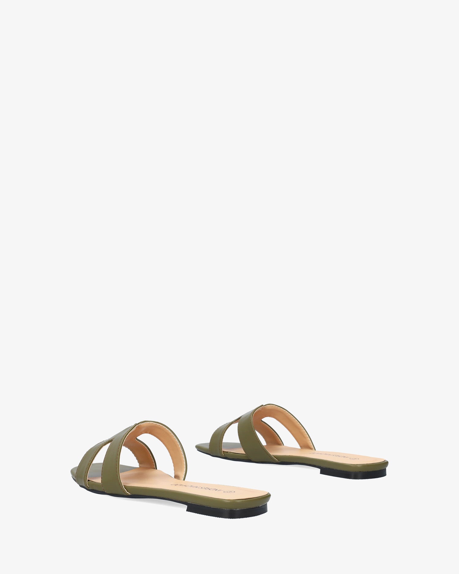 Sandalia plana en soft kaki