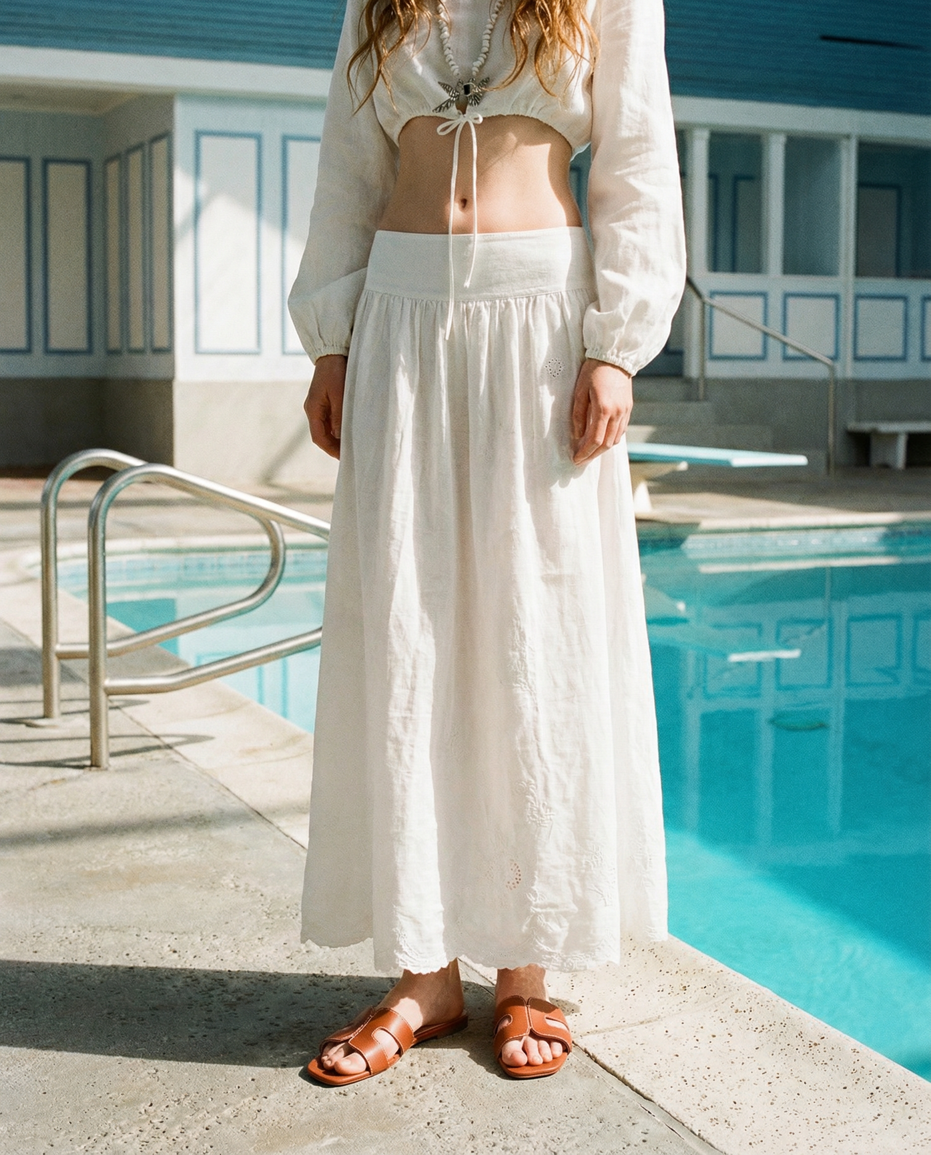 Sandalia plana en soft marrón