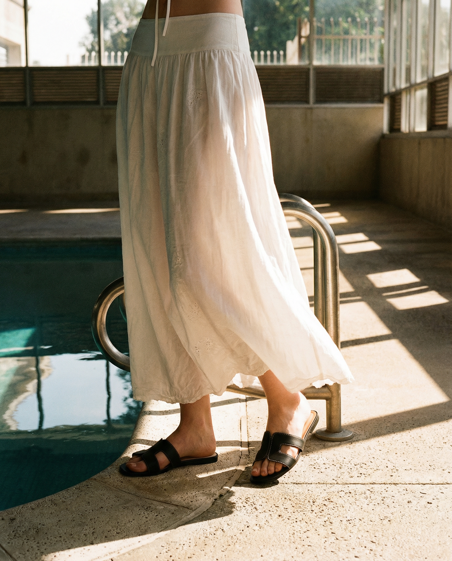 Sandalia plana en soft negro