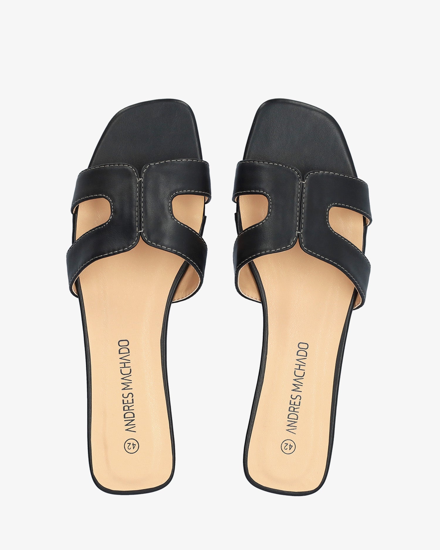 Sandalia plana en soft negro