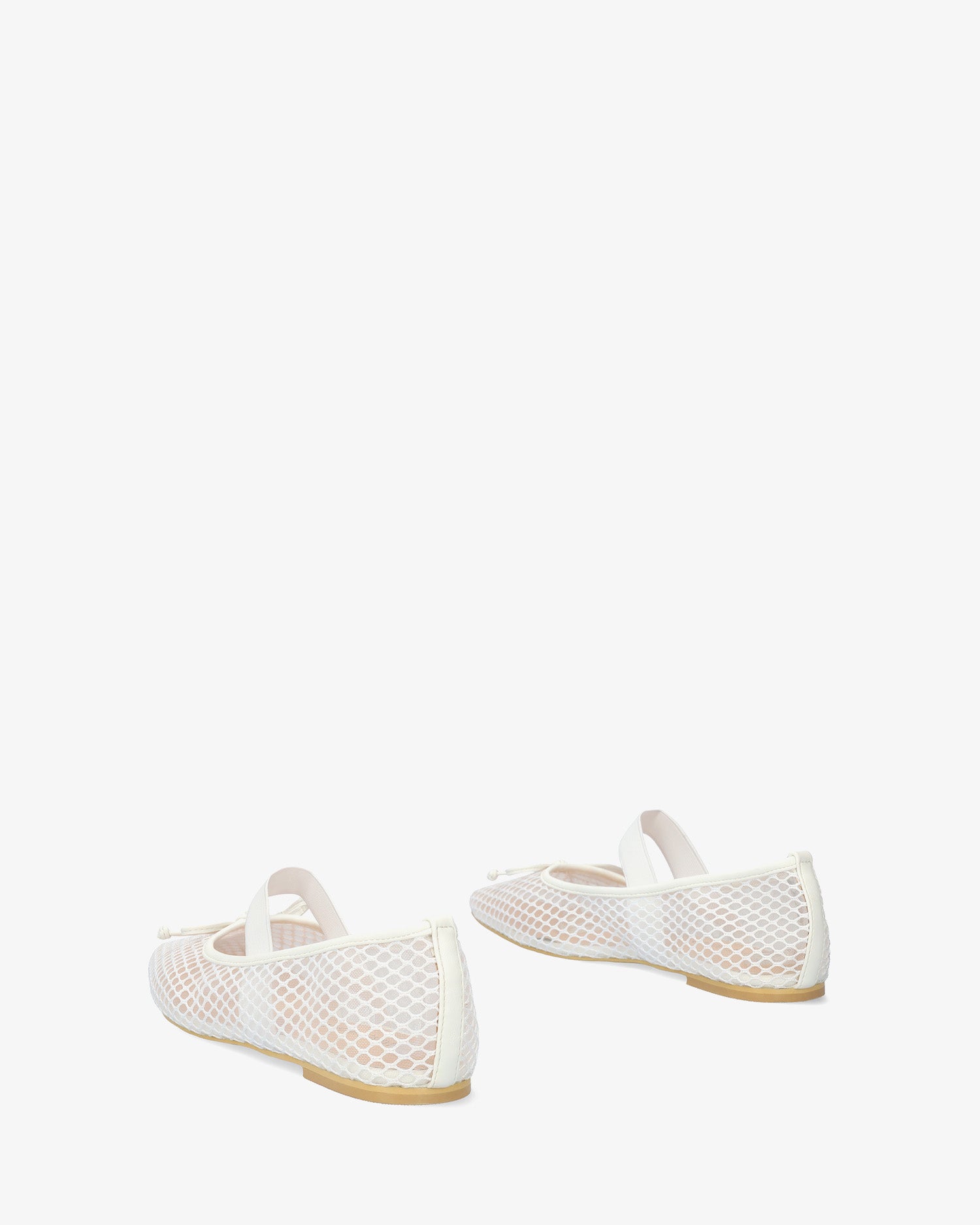 Ballerines plates en maille blanc