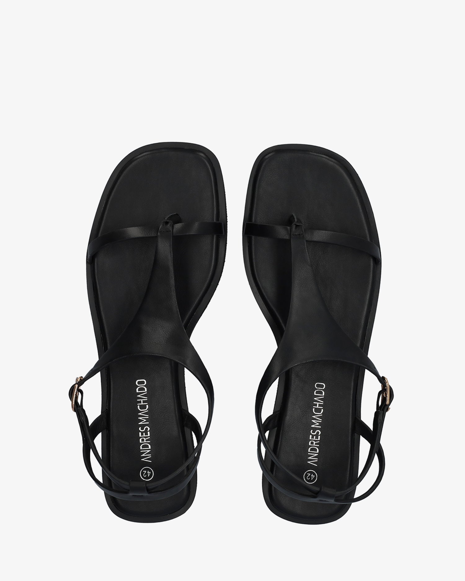 Sandalia plana en soft negro