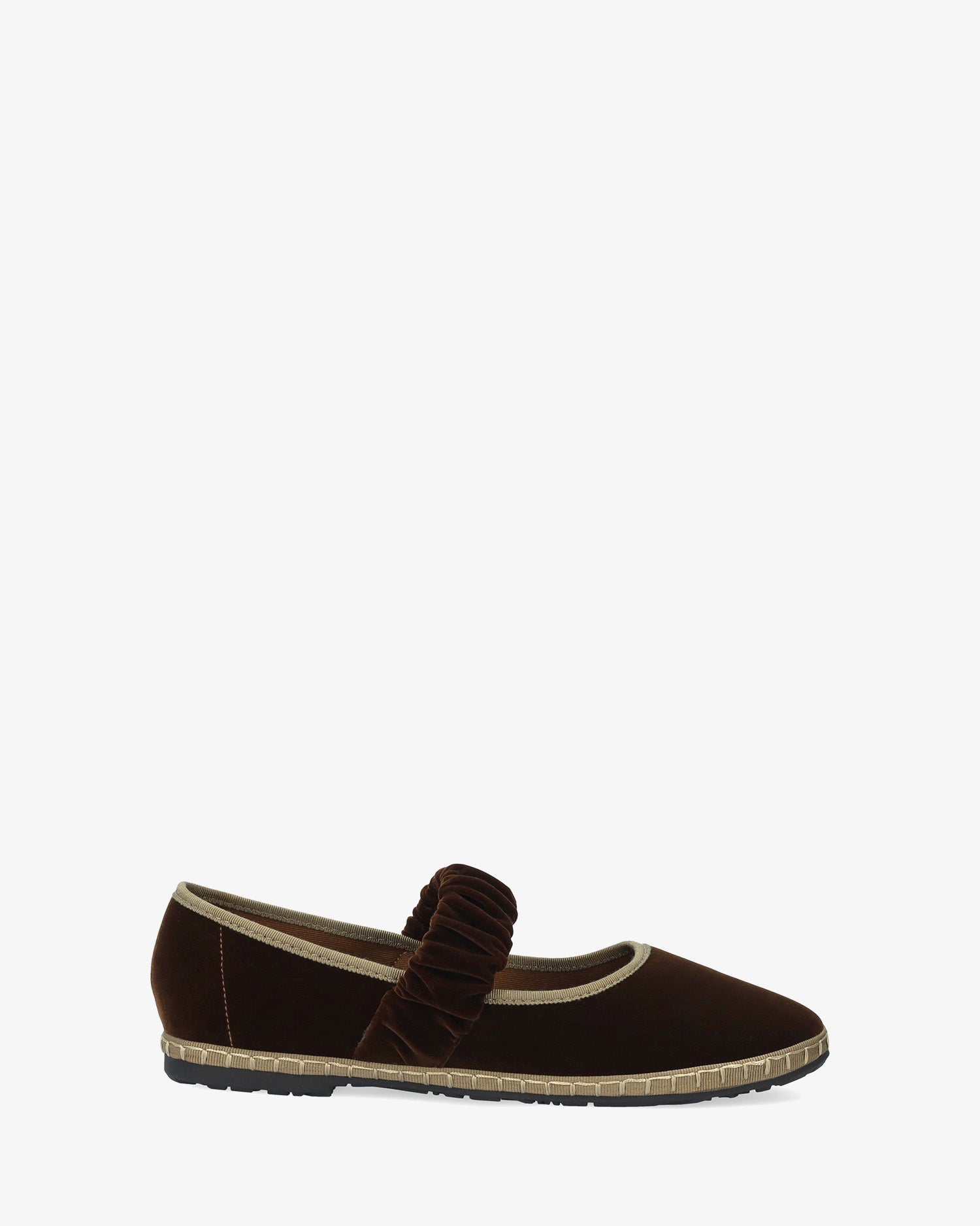 Espresso velvet ballet flats 
