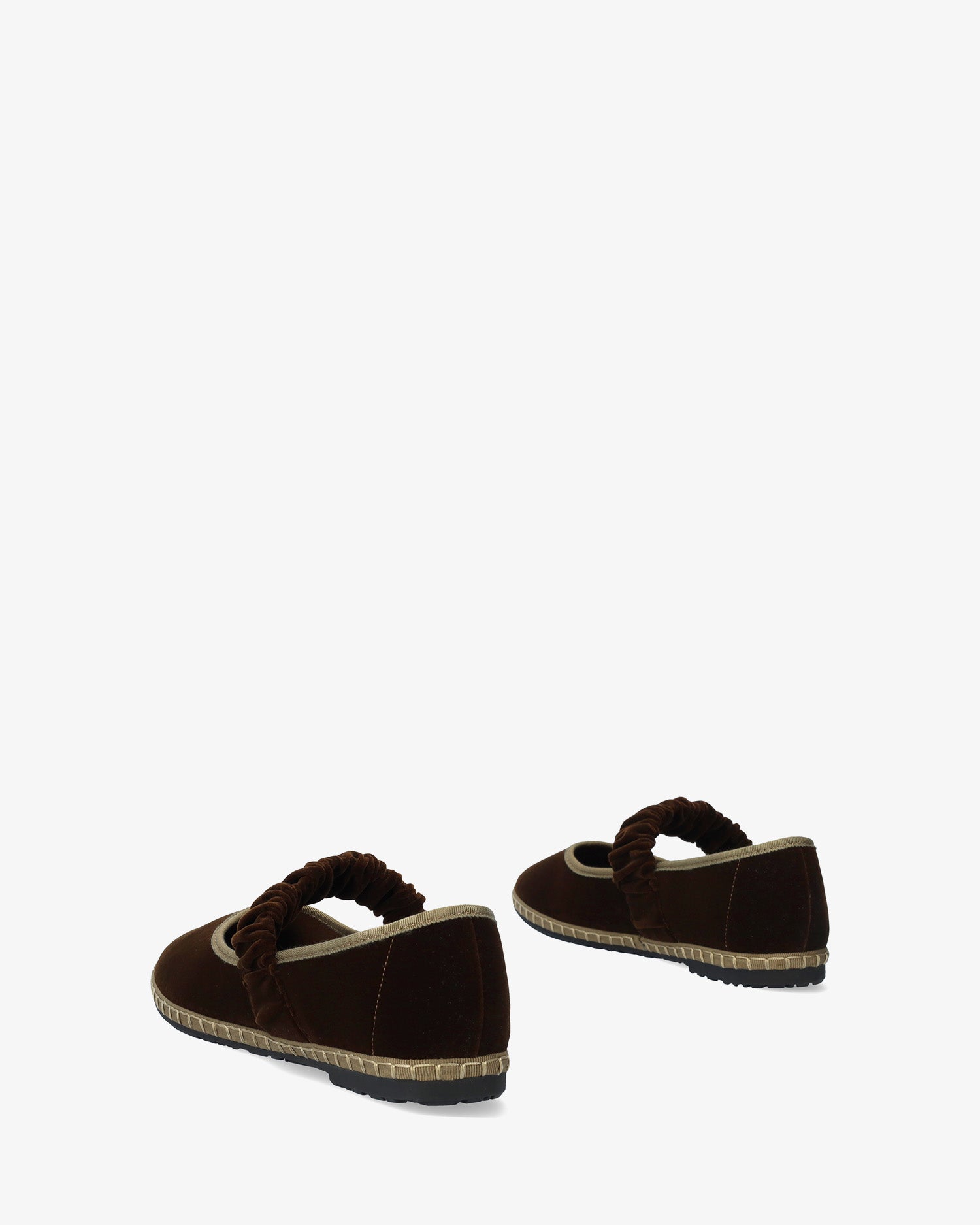 Espresso velvet ballet flats 
