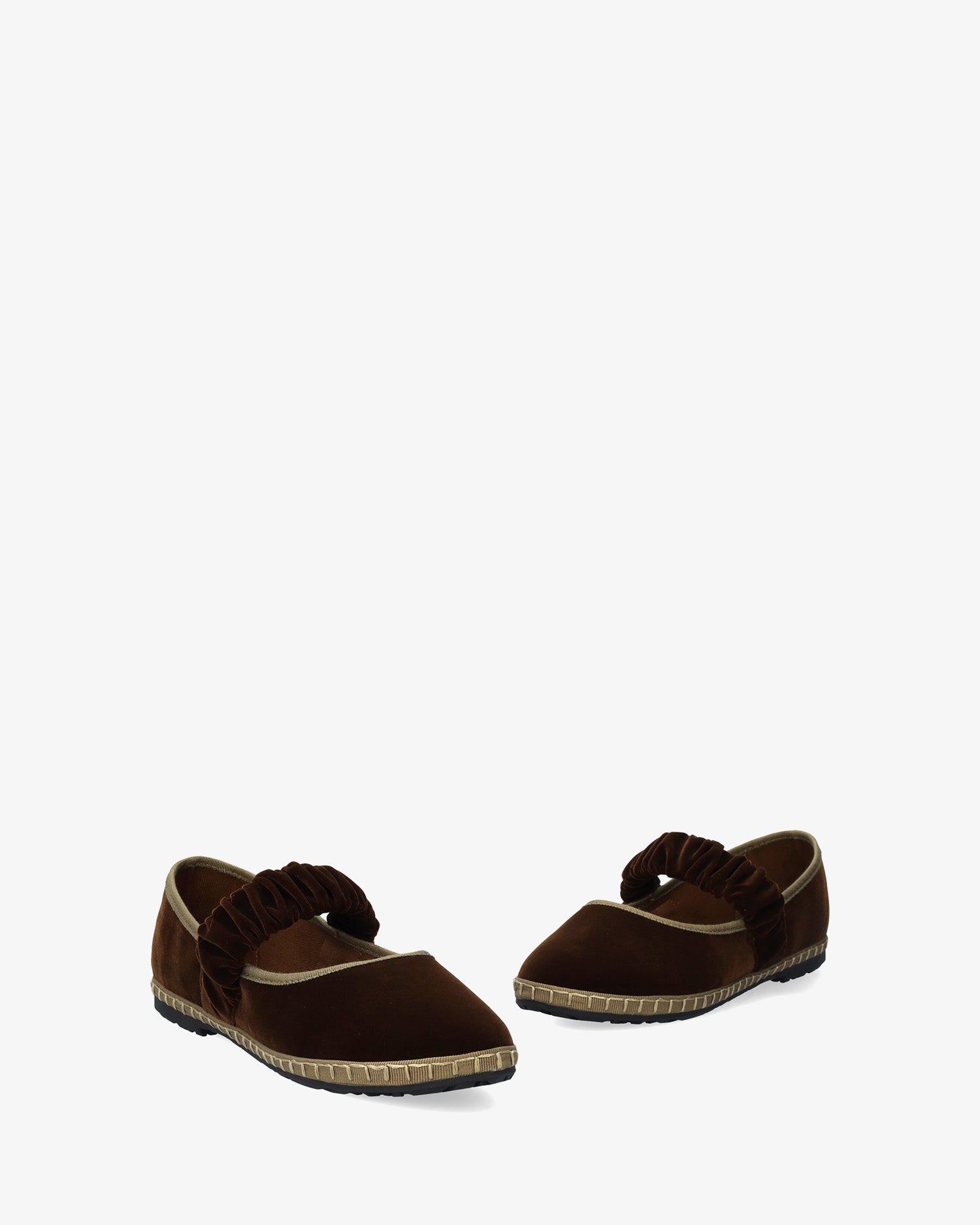 Espresso velvet ballet flats 