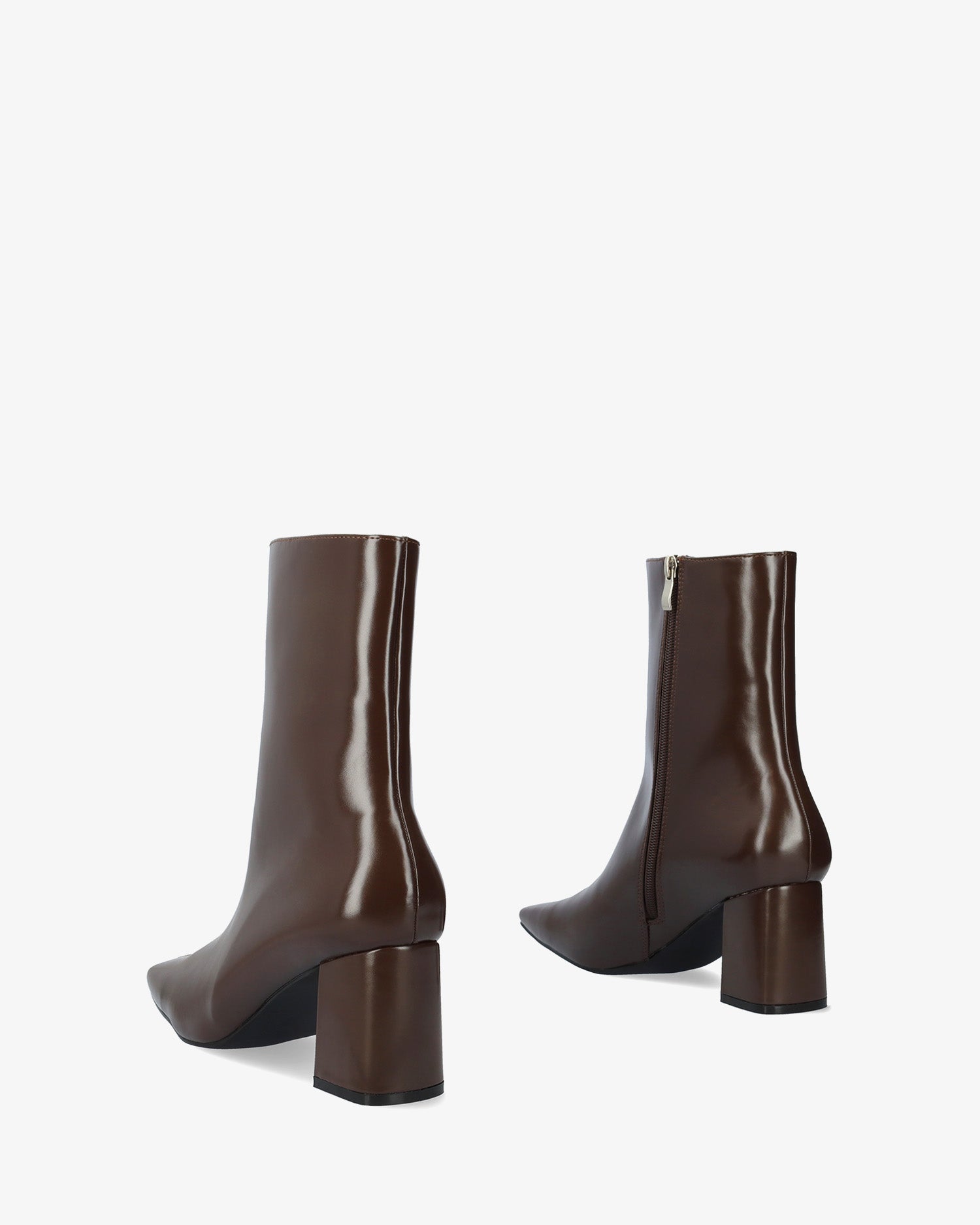 Bottine à talon en soft marron 