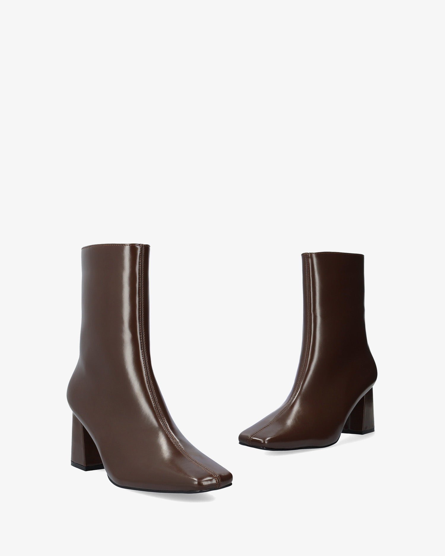 Bottine à talon en soft marron 
