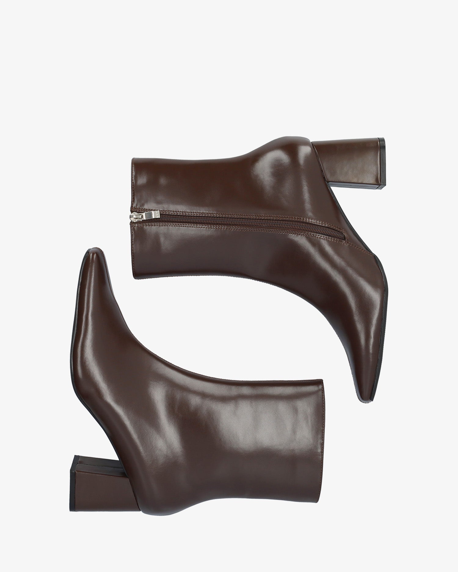 Bottine à talon en soft marron 