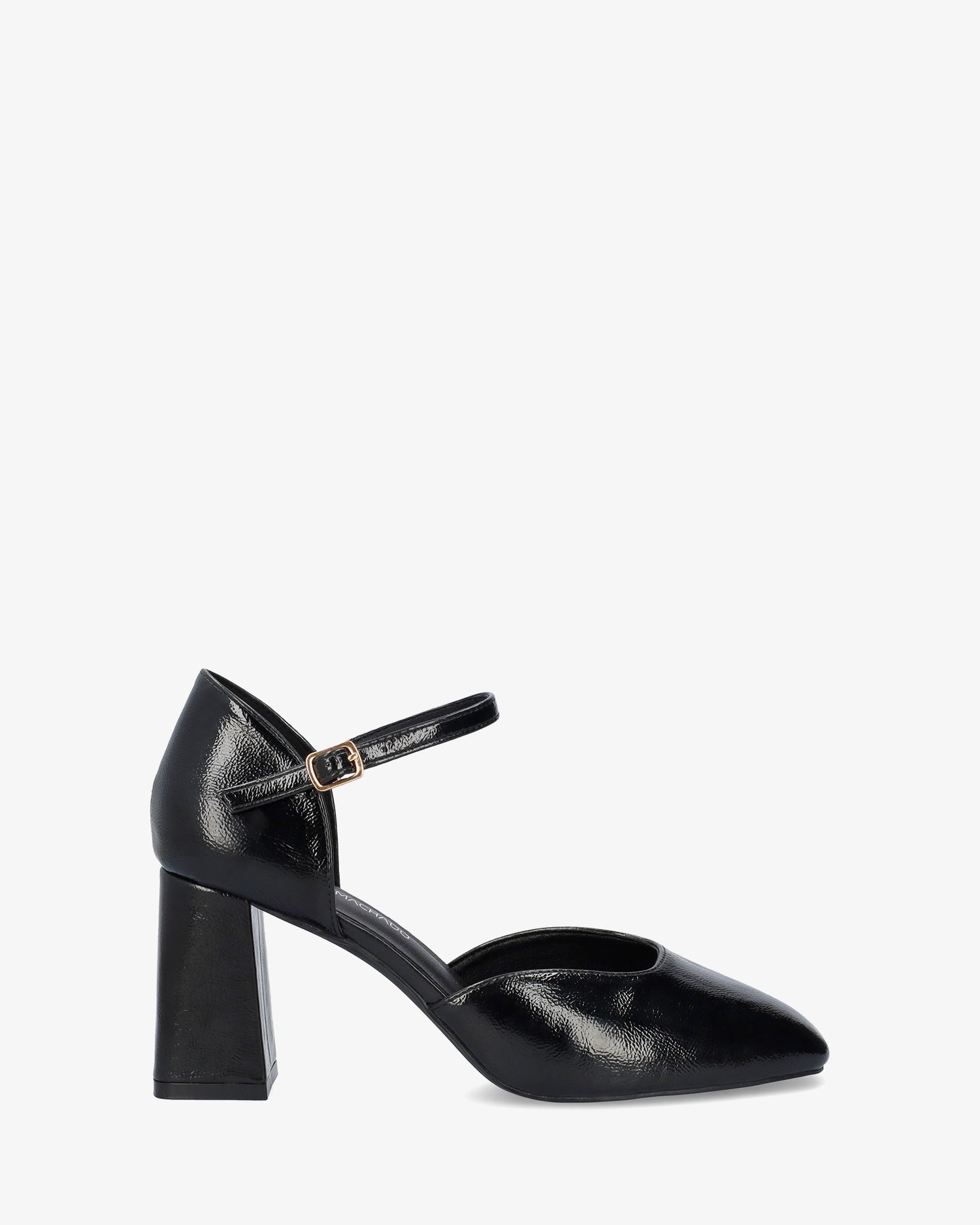 Pumps aus schwarzem Lackleder 