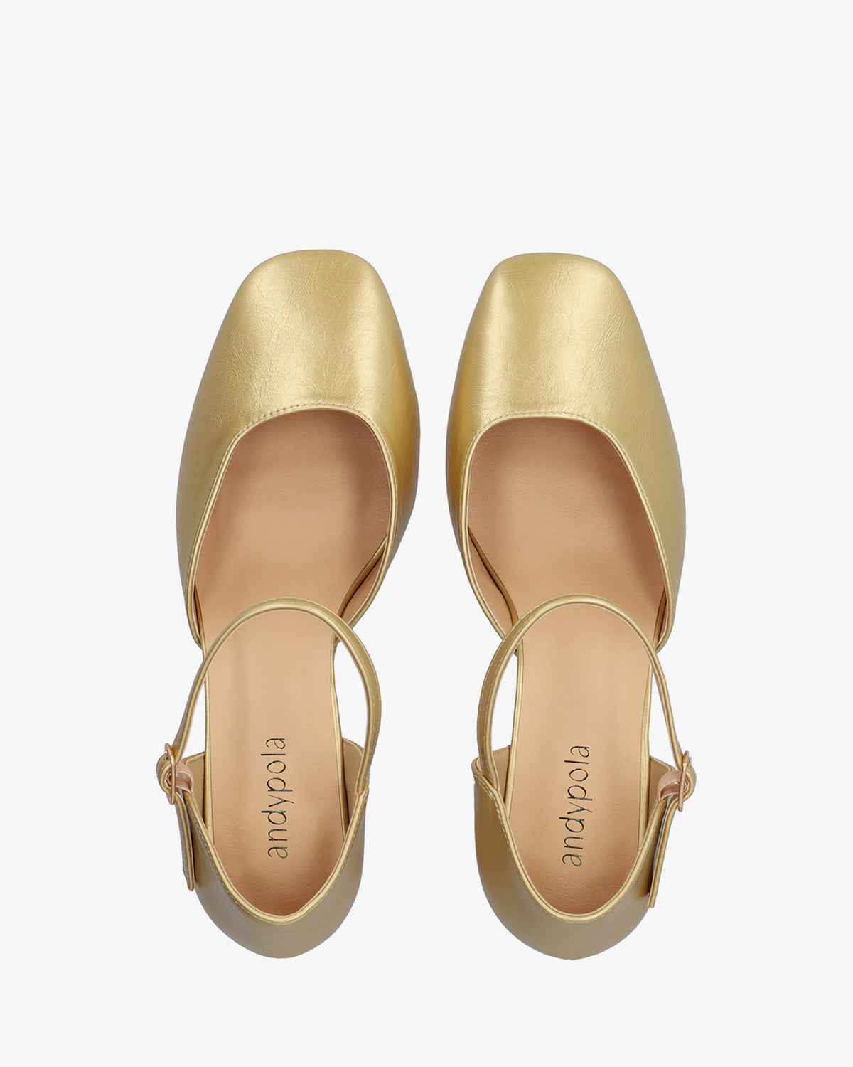 Pumps aus Softleder in Gold 