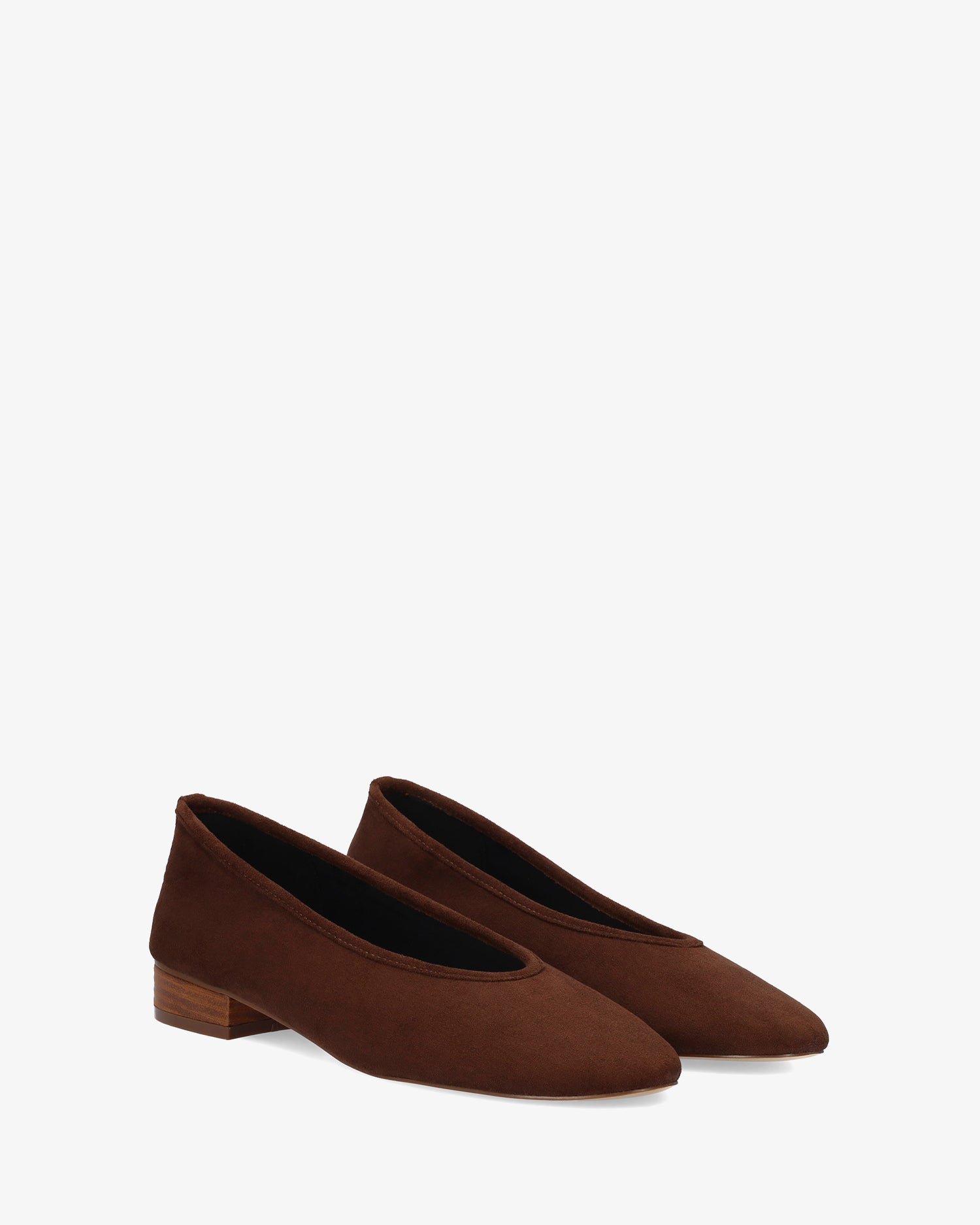 Ballerina in simil camoscio marrone 
