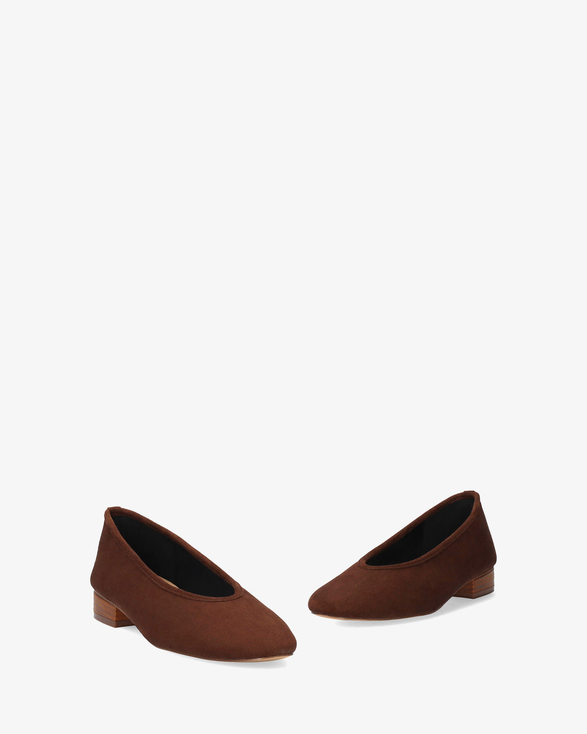 Ballerina in simil camoscio marrone 