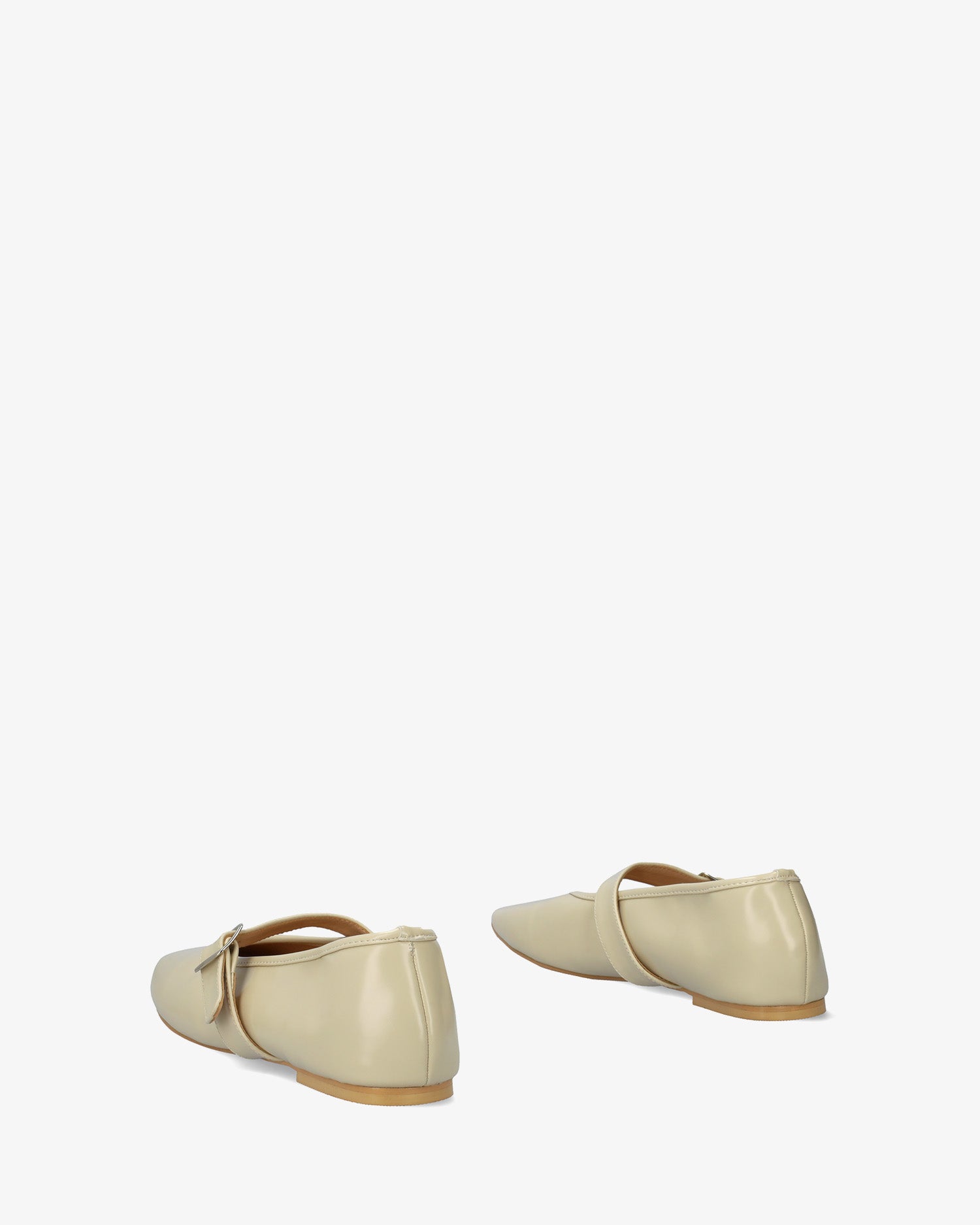Bailarina plana Mary Jane en soft blanco crudo
