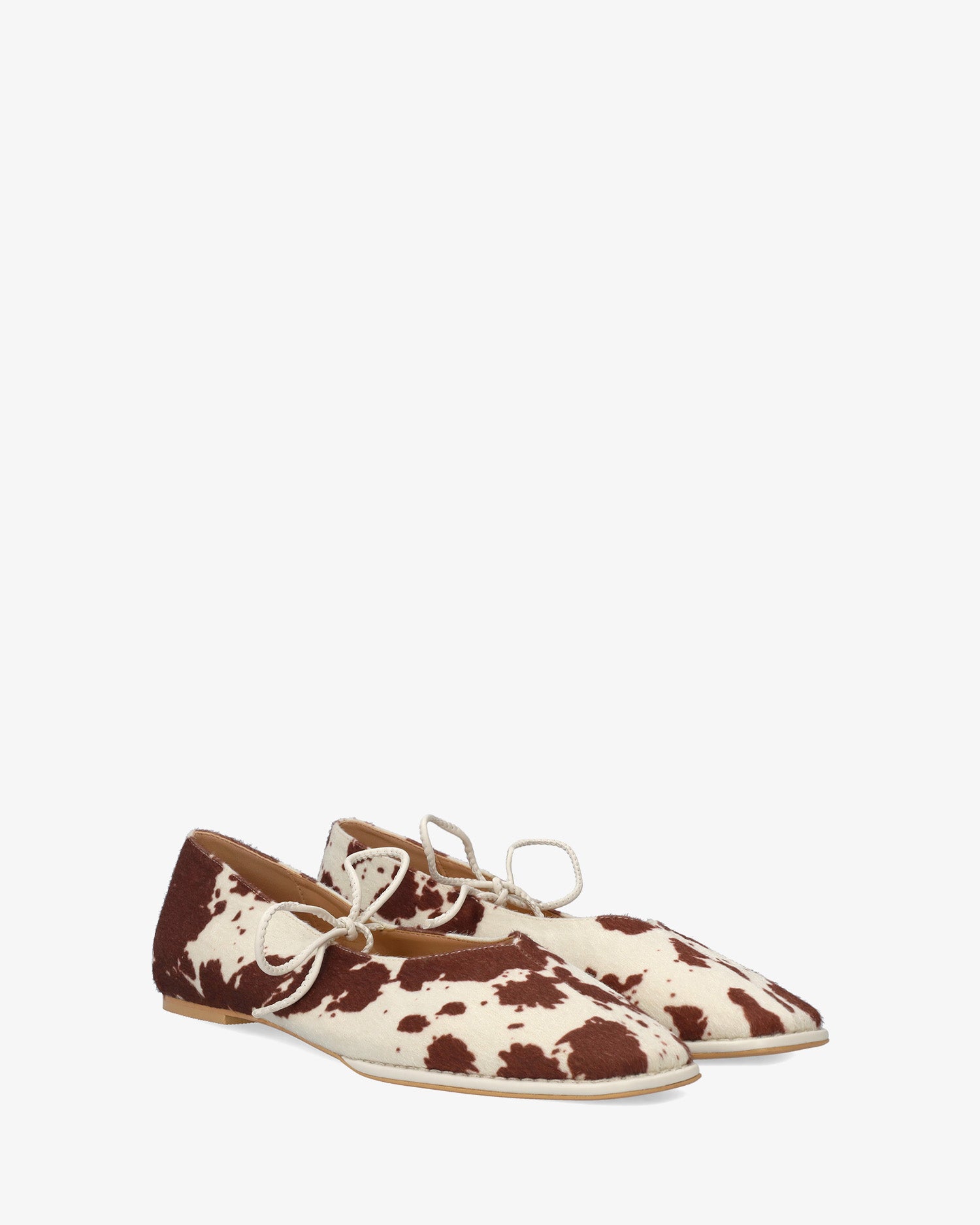 Flache Ballerina mit Animal-Print 