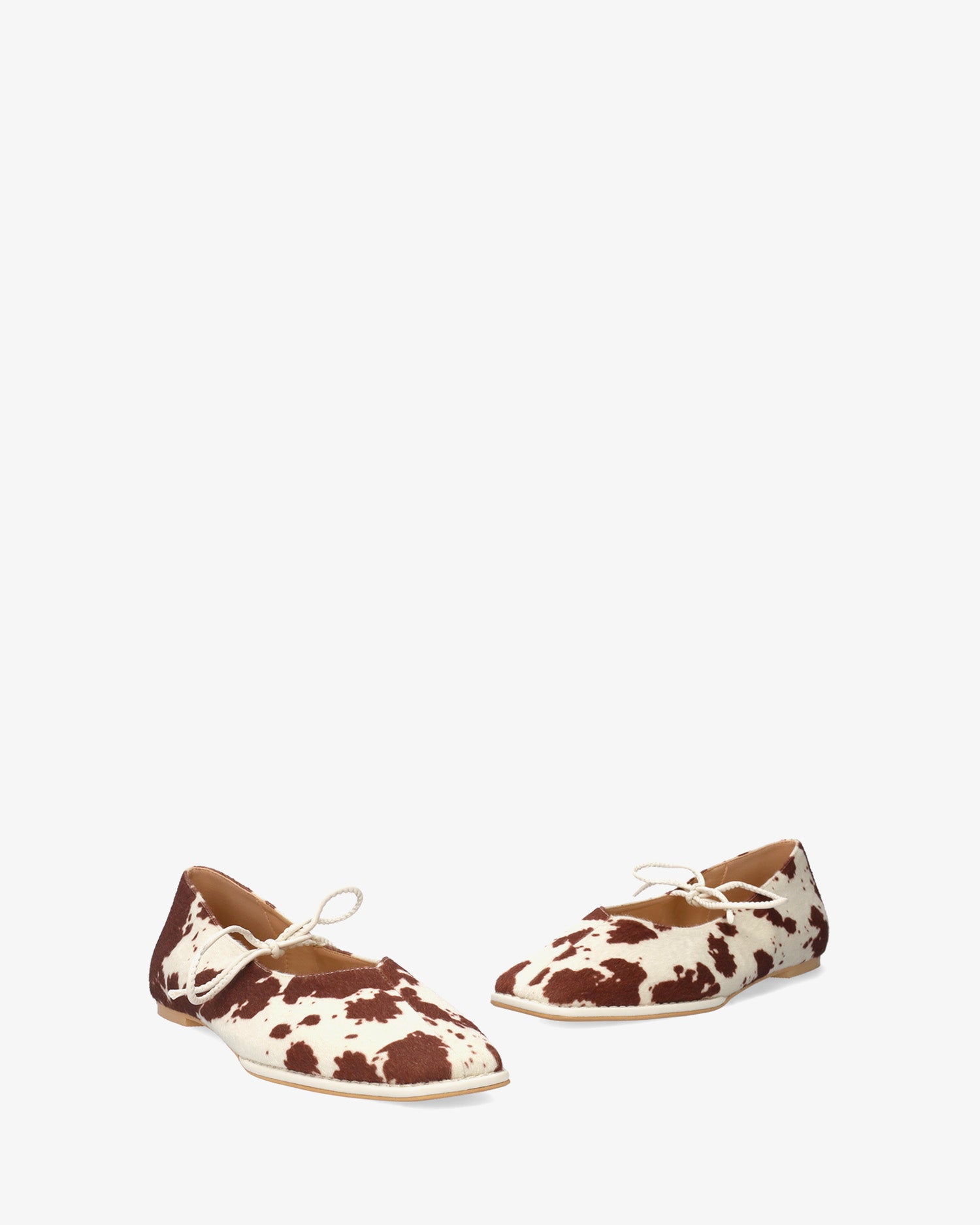 Flache Ballerina mit Animal-Print 