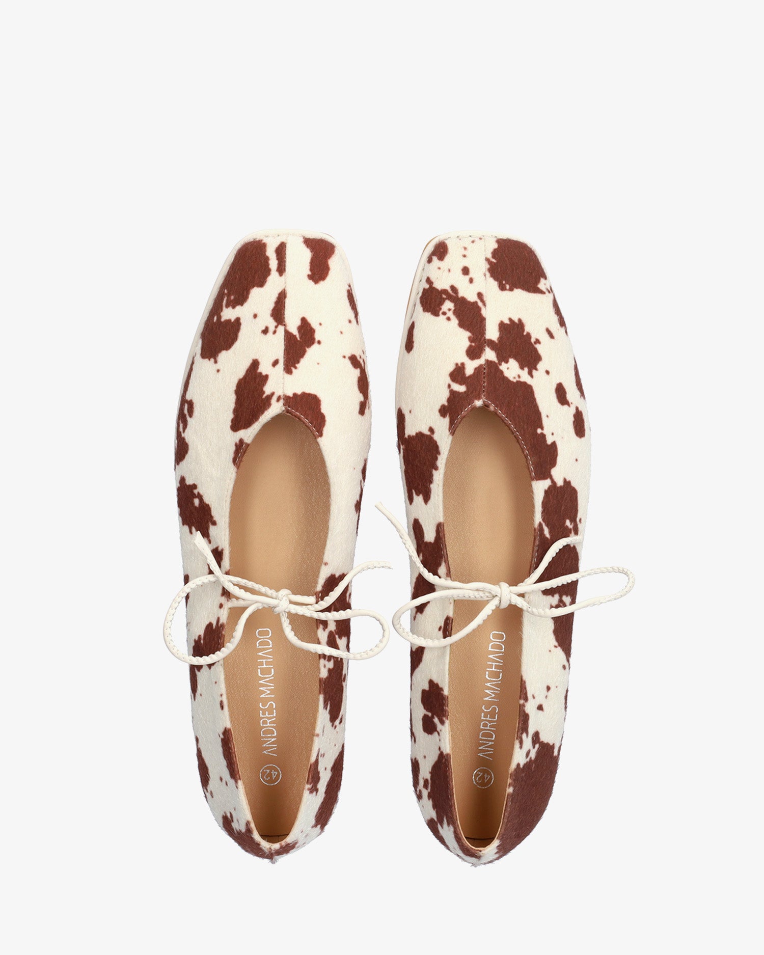 Flache Ballerina mit Animal-Print 