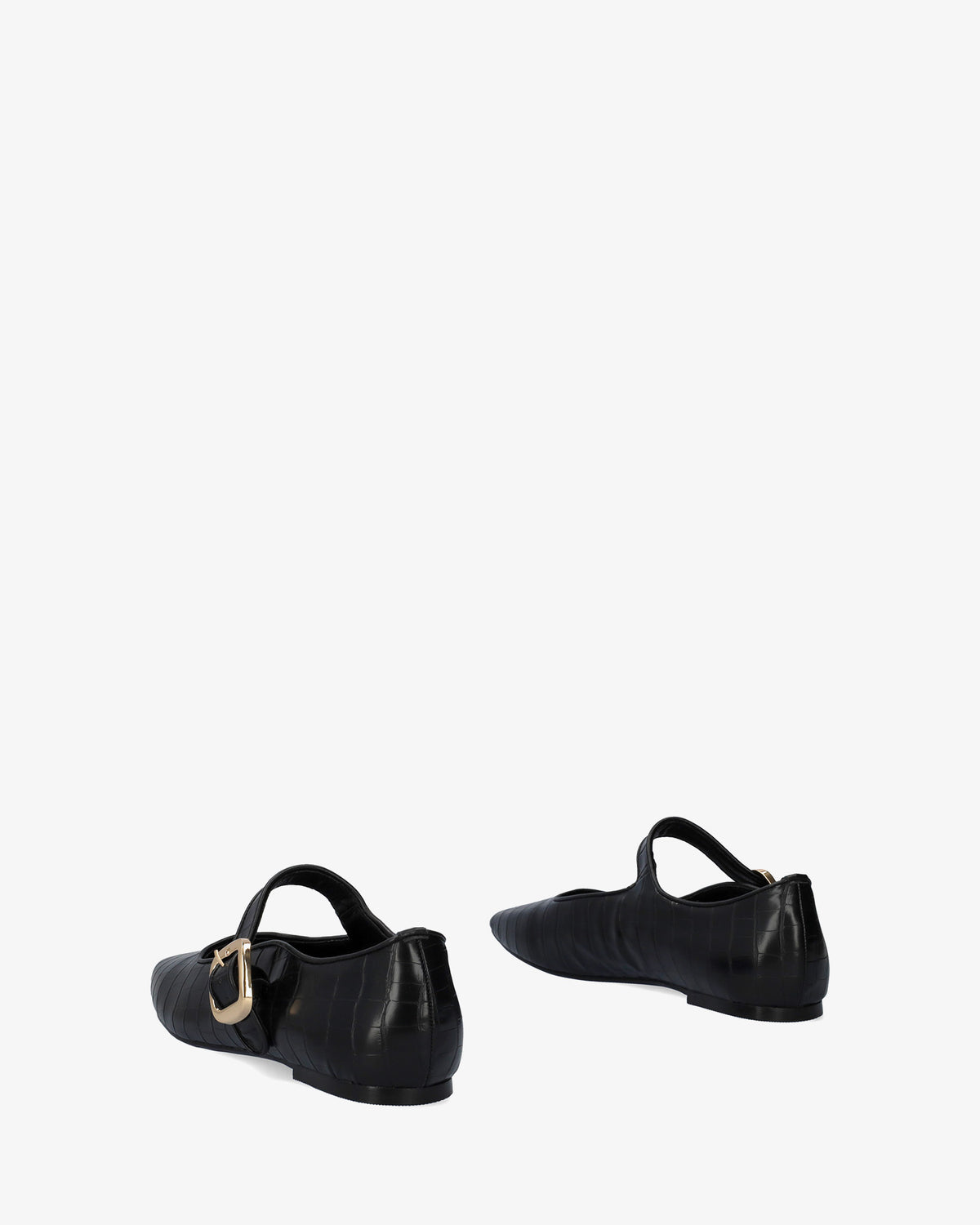 Bailarina plana Mary Jane en soft coco negro