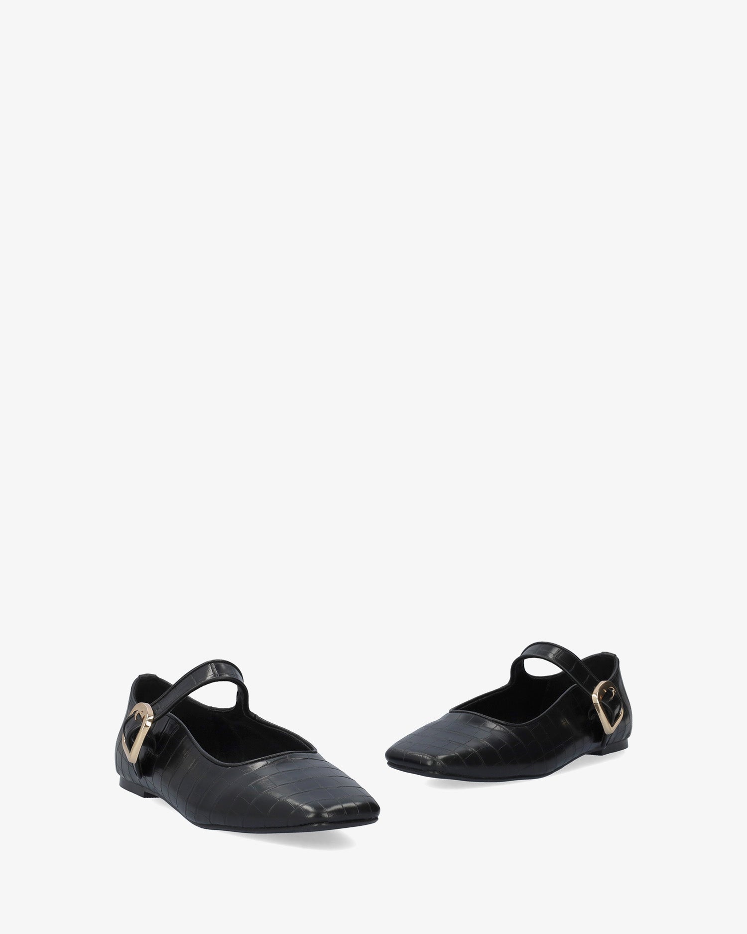 Bailarina plana Mary Jane en soft coco negro