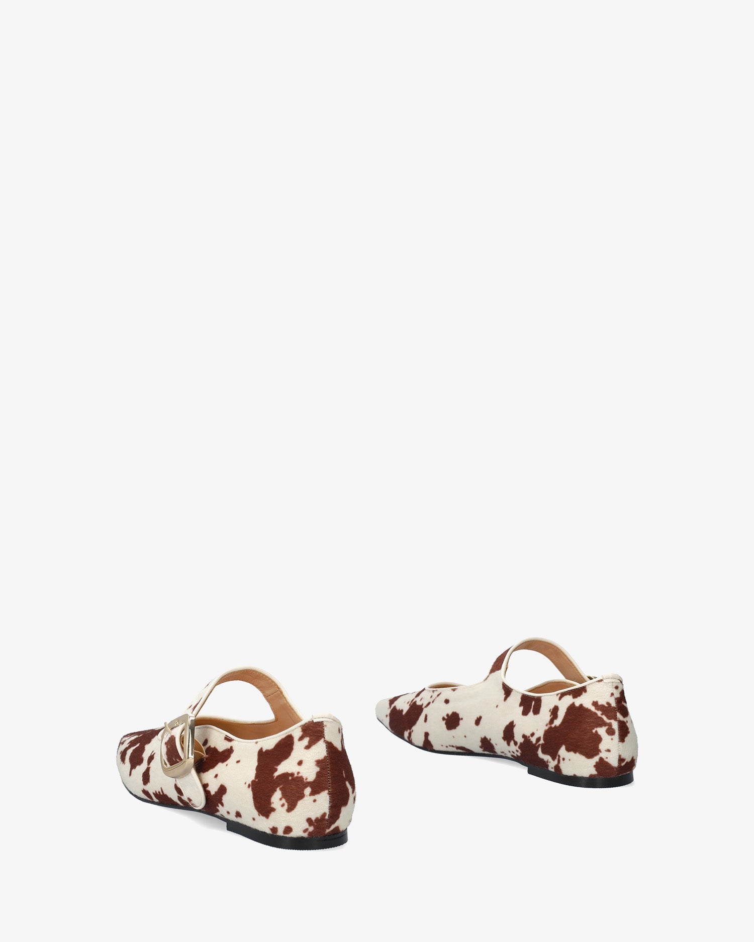 Bailarina plana Mary Jane con estampado animal print