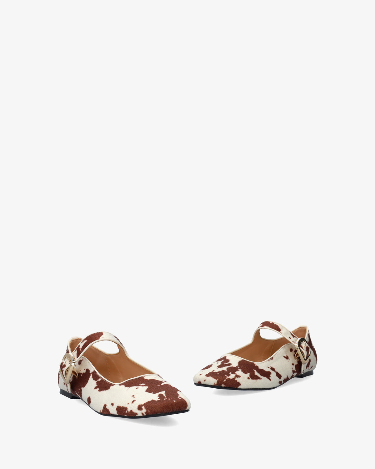 Bailarina plana Mary Jane con estampado animal print