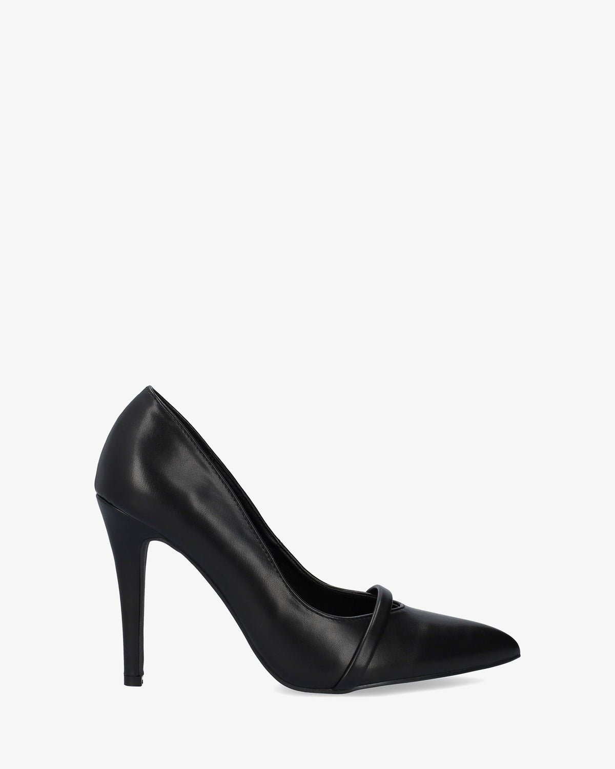 Pumps mit Absatz aus schwarzem Softleder 