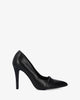 Pumps mit Absatz aus schwarzem Softleder 