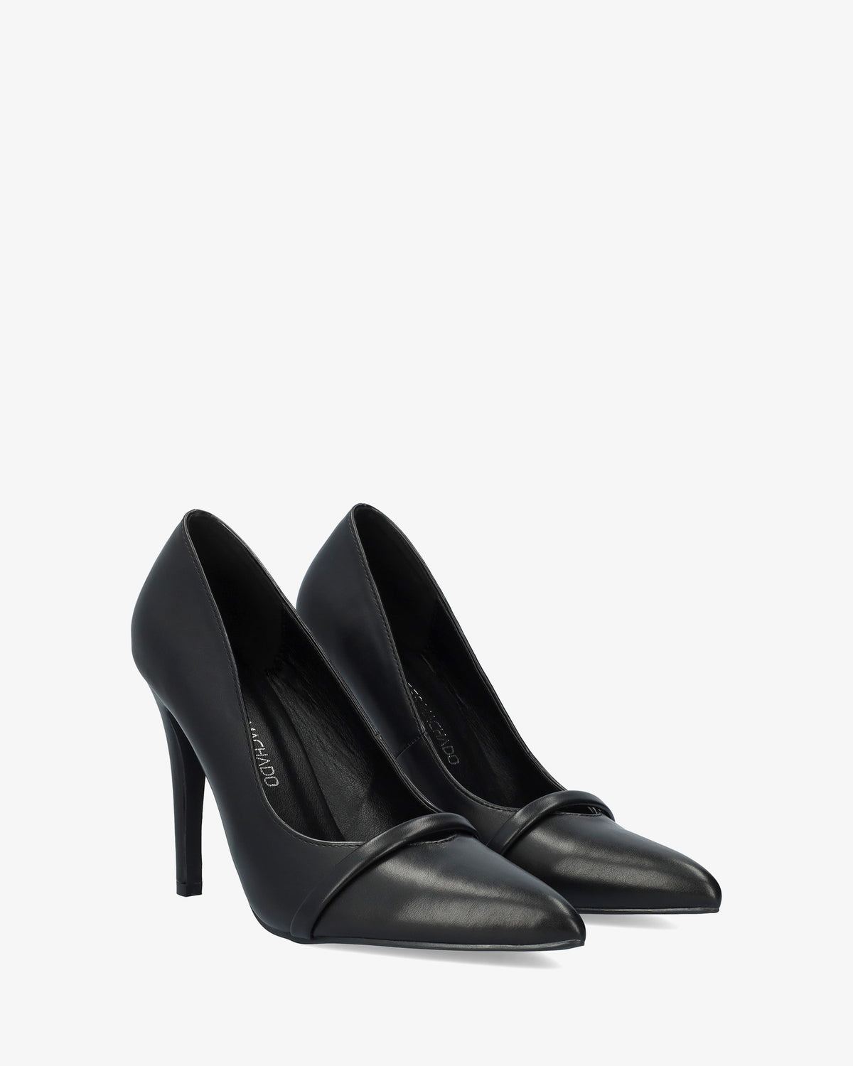 Pumps mit Absatz aus schwarzem Softleder 