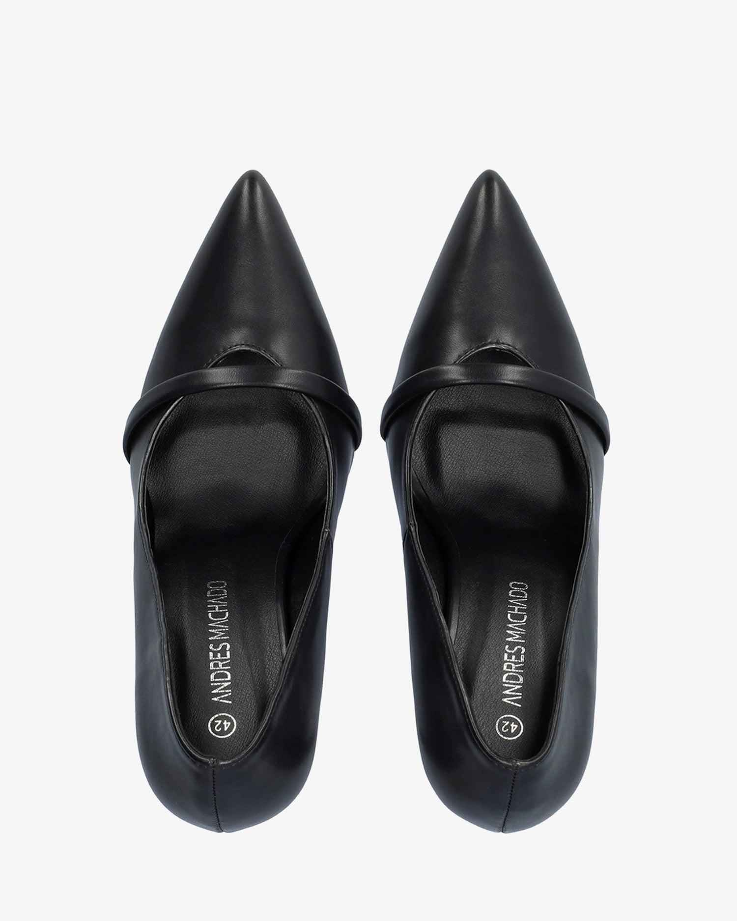 Pumps mit Absatz aus schwarzem Softleder 