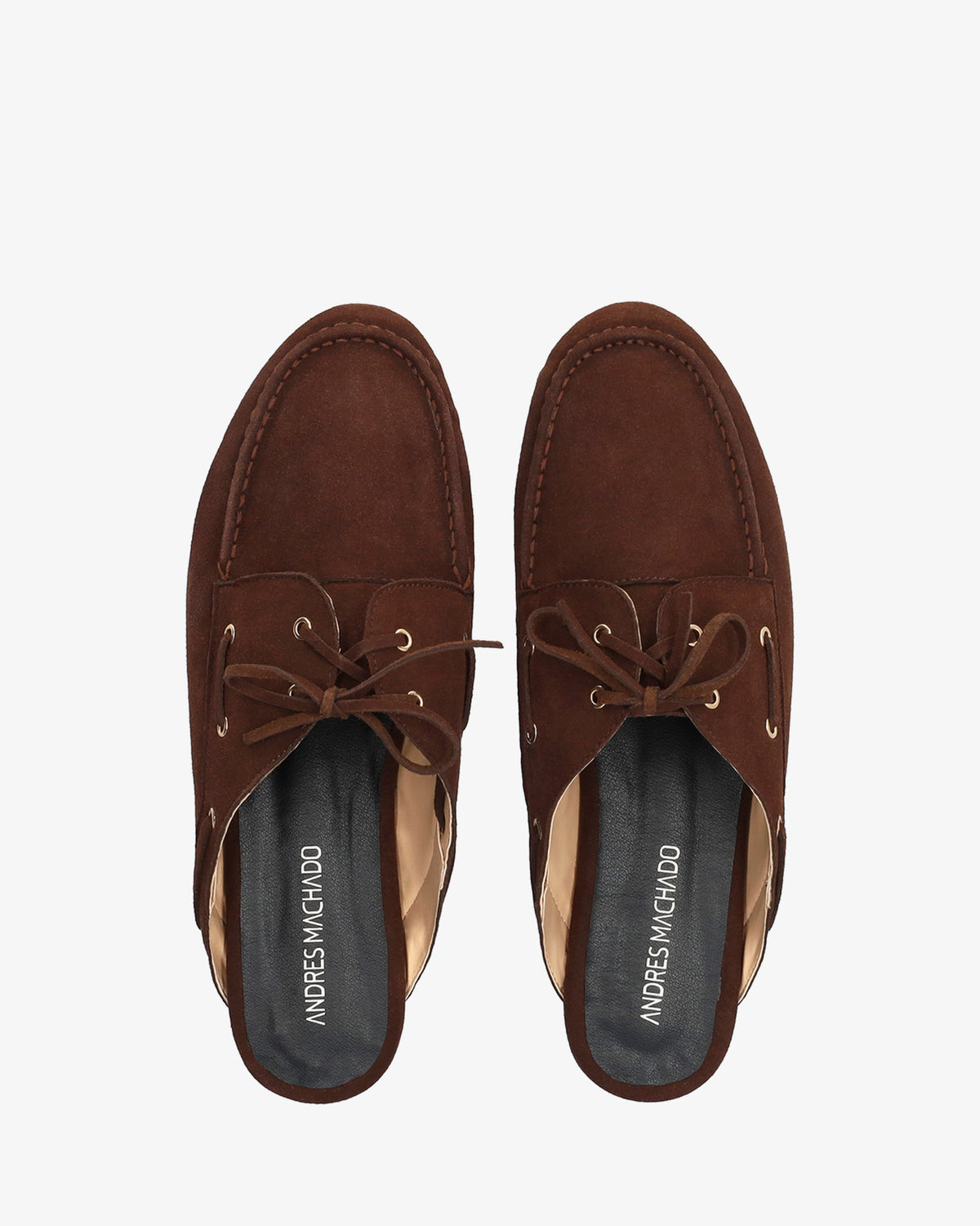 Mocassino slingback in simil camoscio marrone 