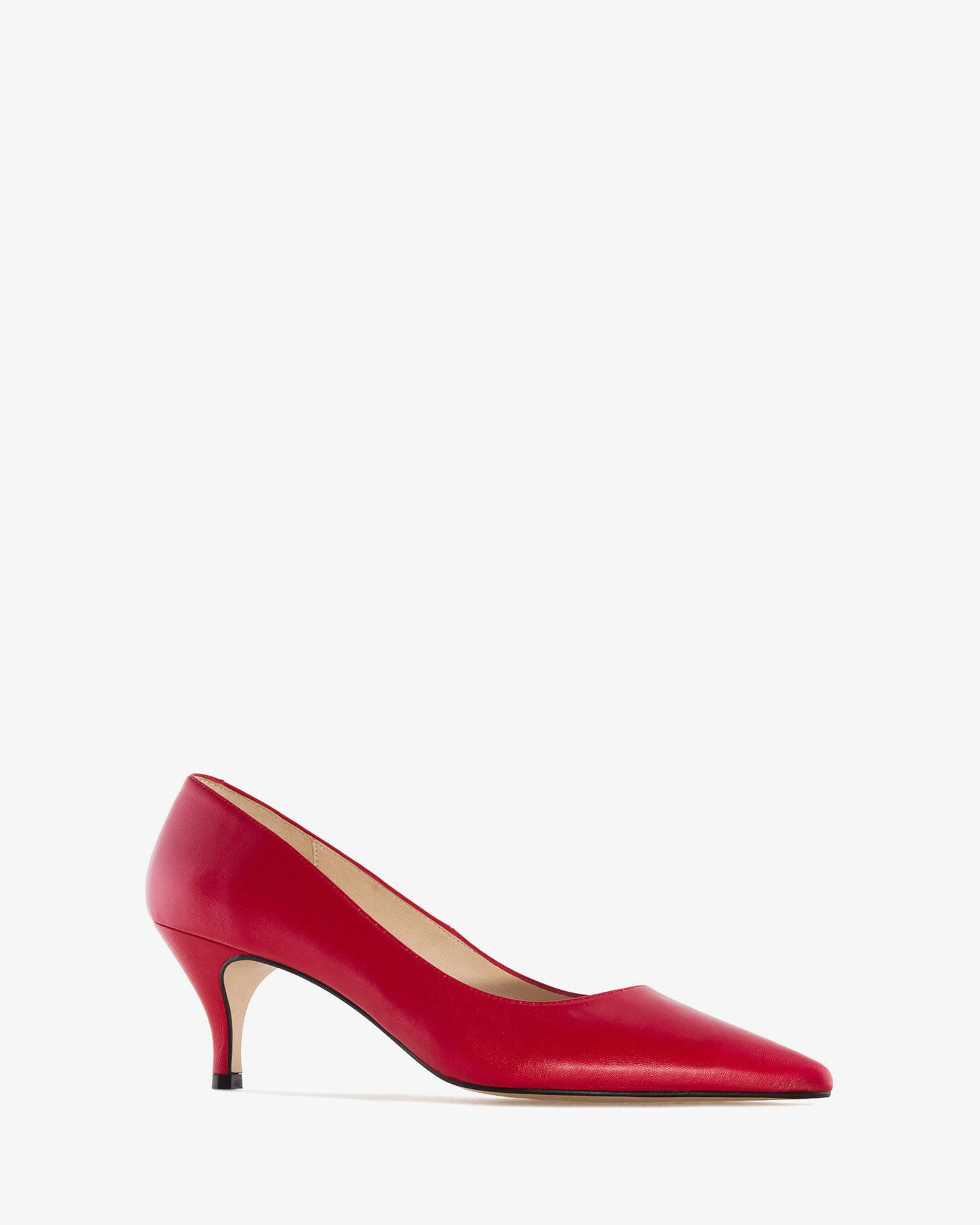 Pumps in red nappa leather