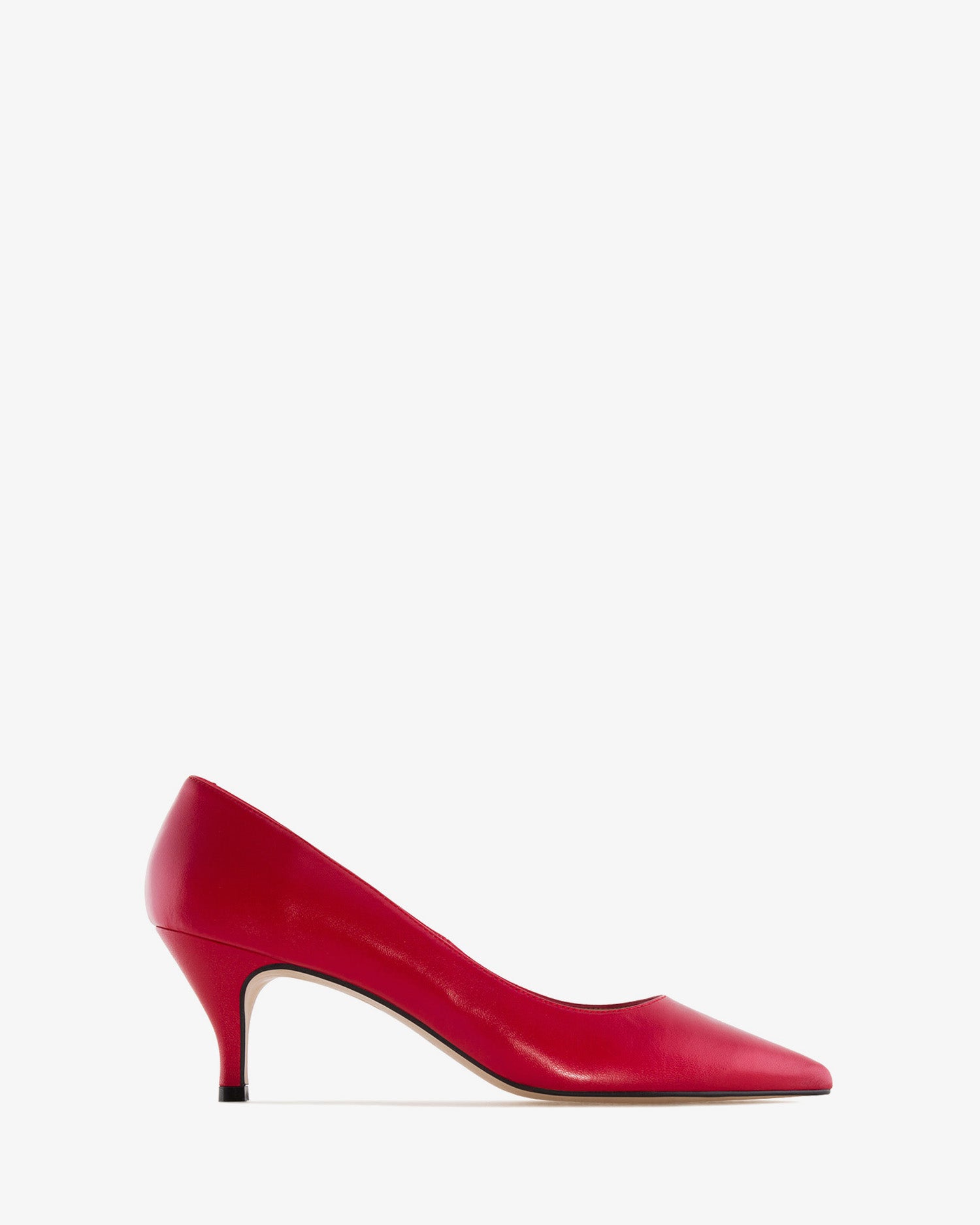 Pumps in red nappa leather