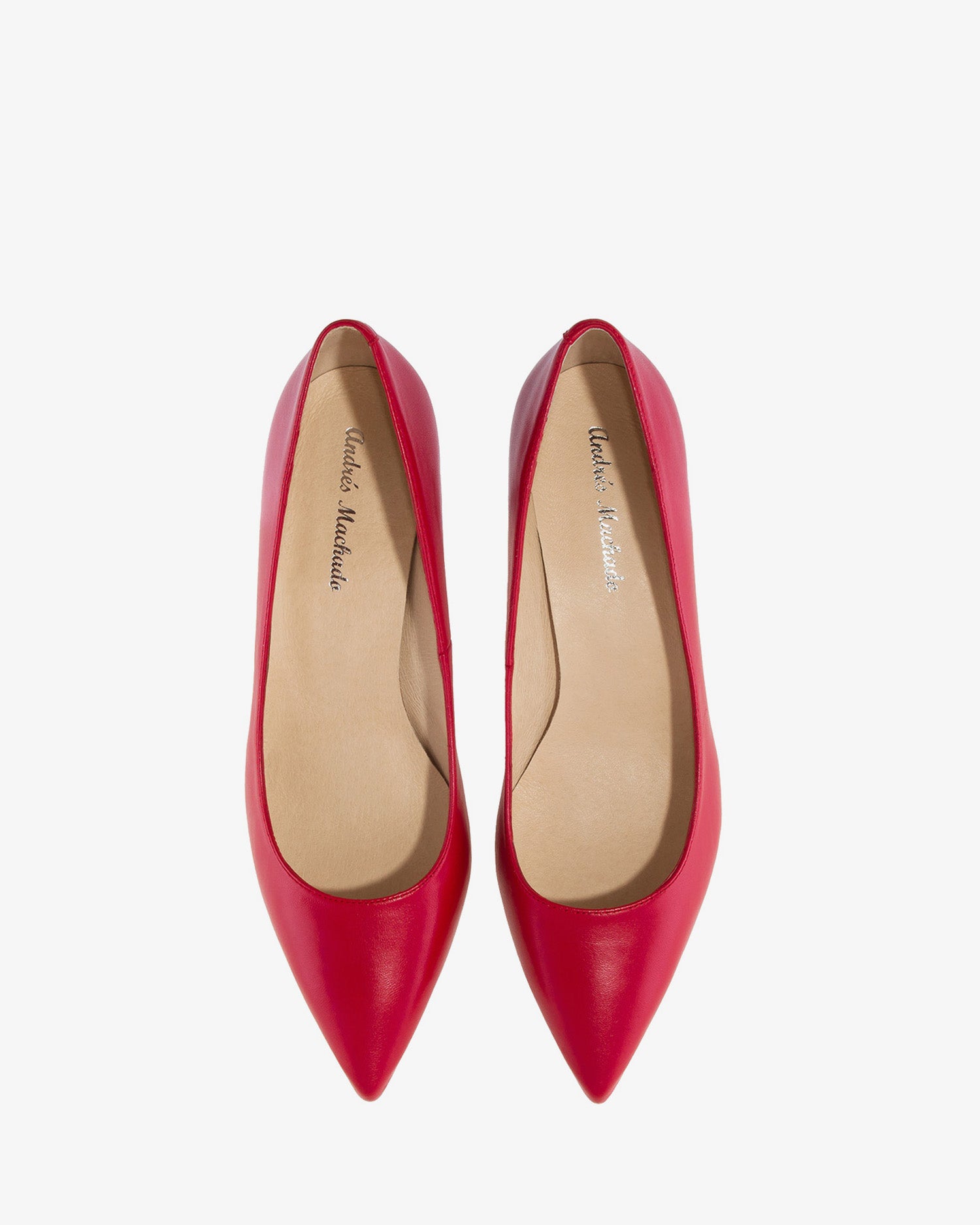 Pumps in red nappa leather